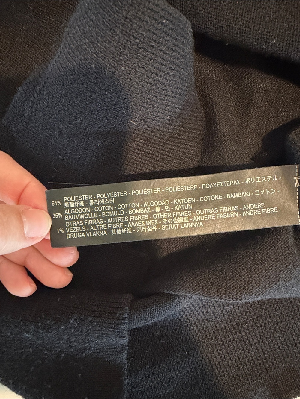 ZARA Black Knit Lightweight Sweater size medium - Picture 6 of 6